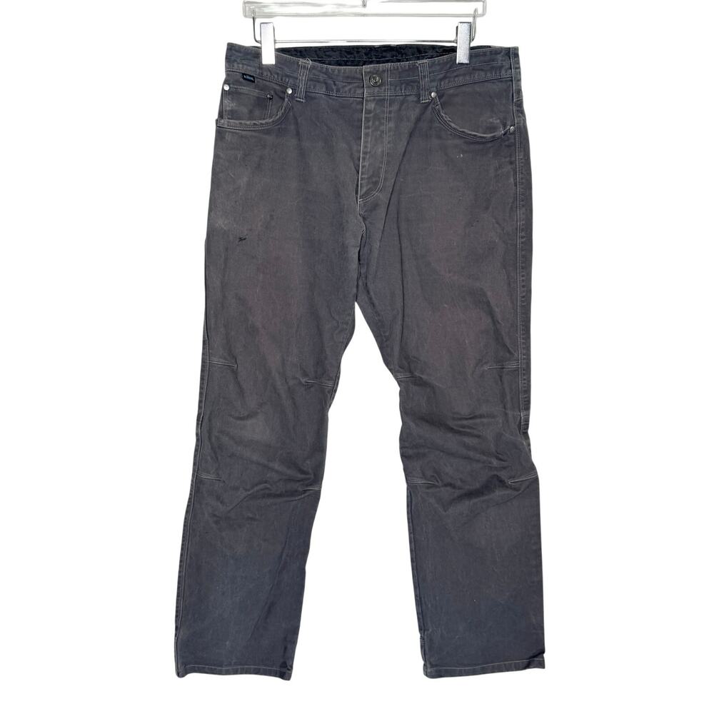 KUHL Mens Rydr Pants 36 Gray 5 Pocket Hiking Outdoor Gorpcore *flaw